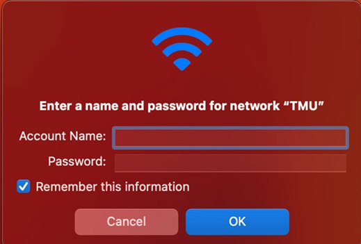 TMU network login