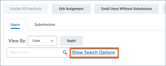 Review search options