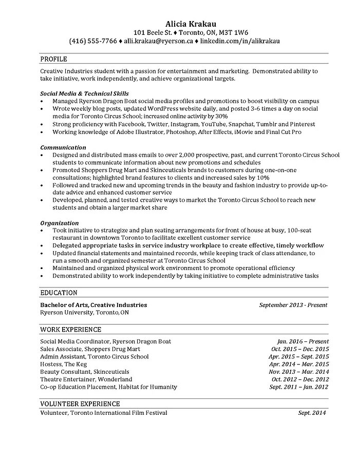 Mixed/Functional Resume Sample