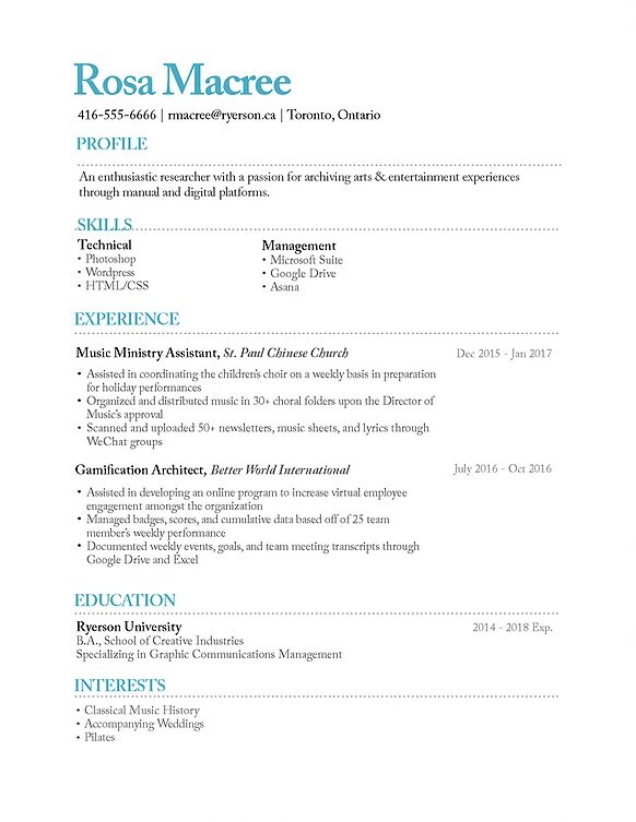 Sample Basic Resume