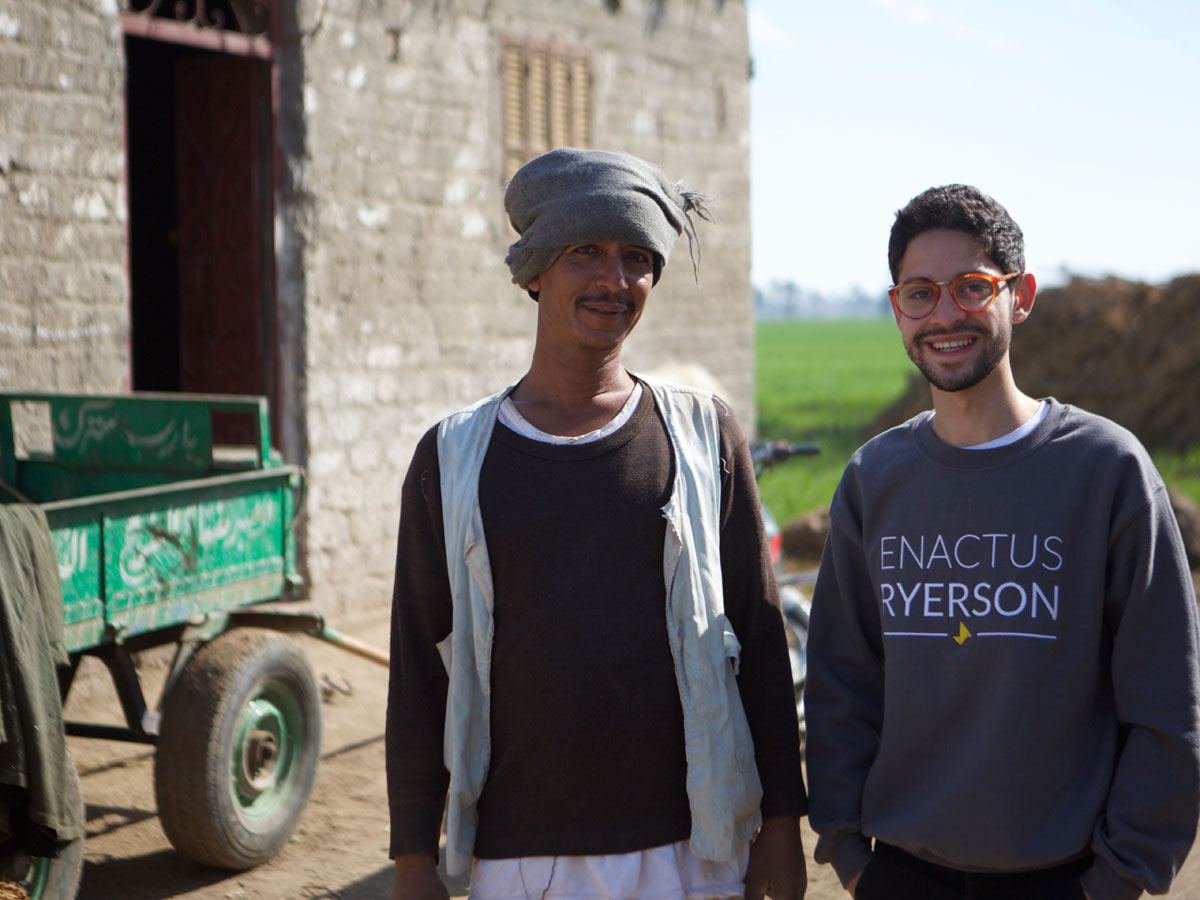 TRSM student Omar El Araby (right) with Farhan, an Egyptian potter