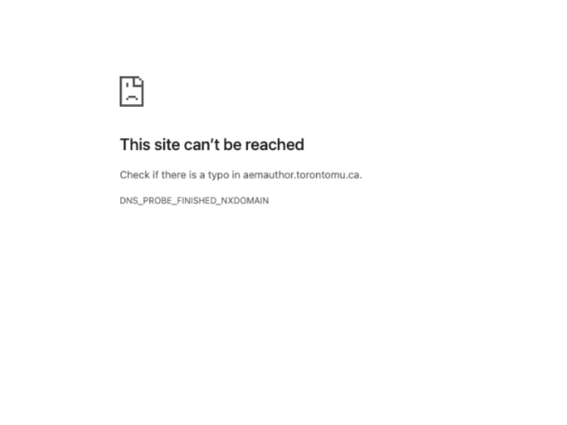 VPN error which says, "This site can't be reached."