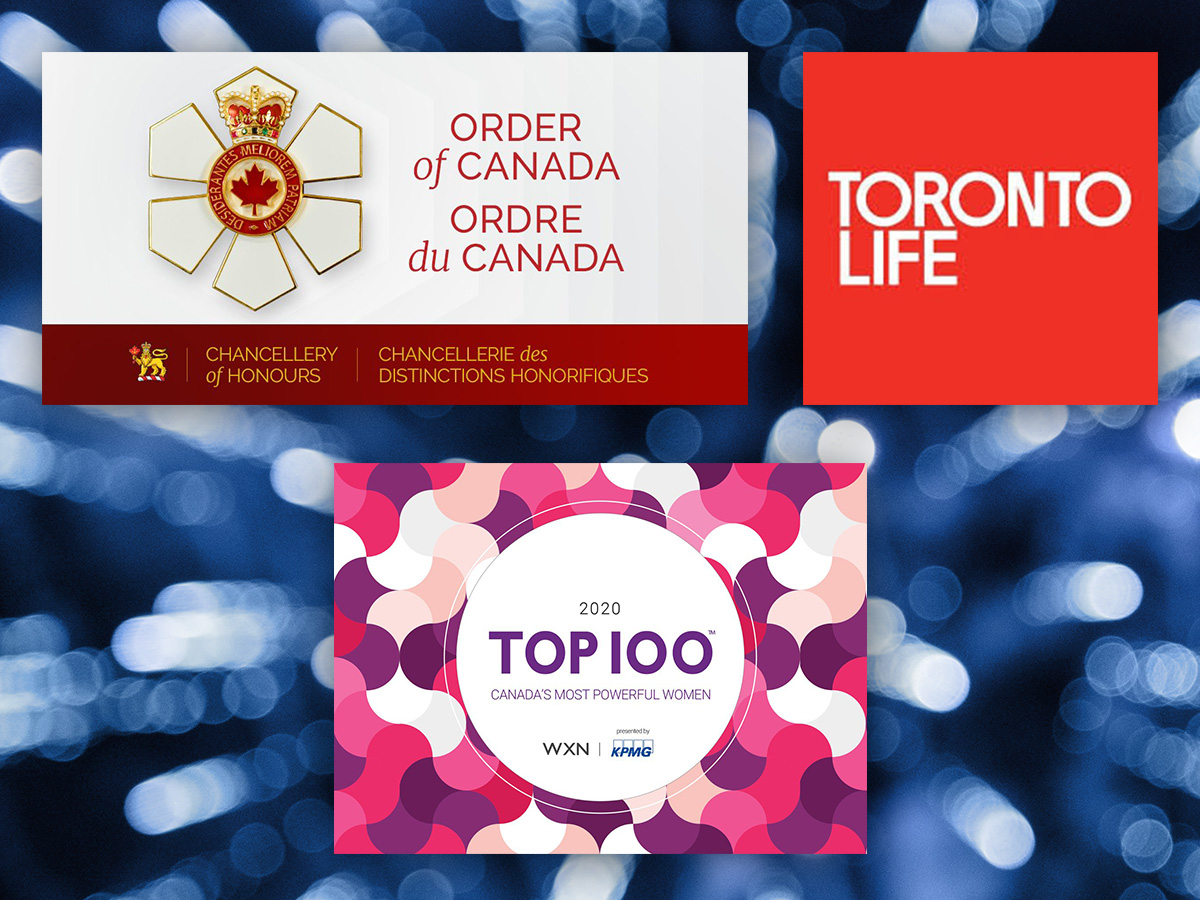Order of Canada, Top 100 Most Powerful Women in Canada and Toronto Life logos
