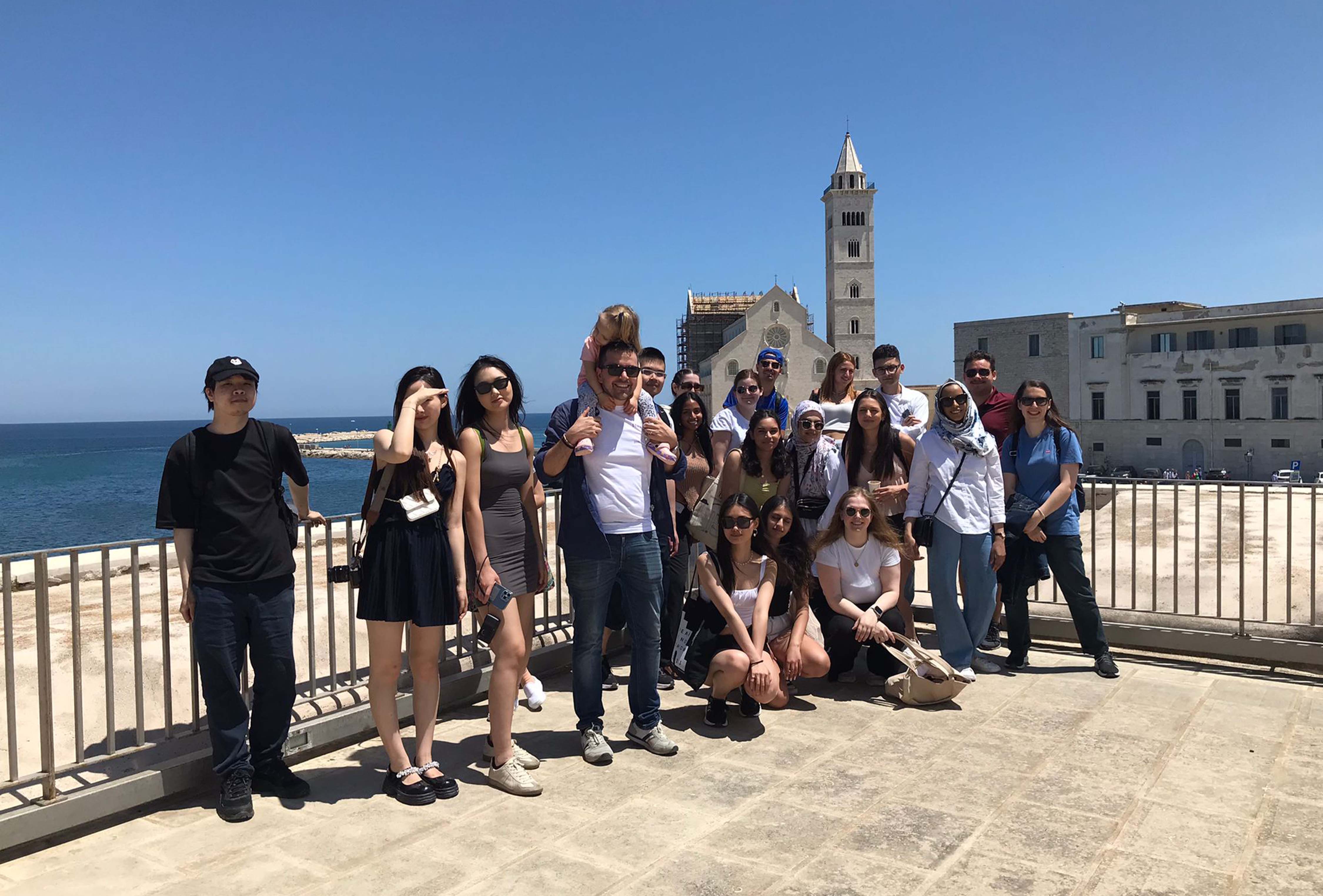Students on a field trip in Trani, Italy