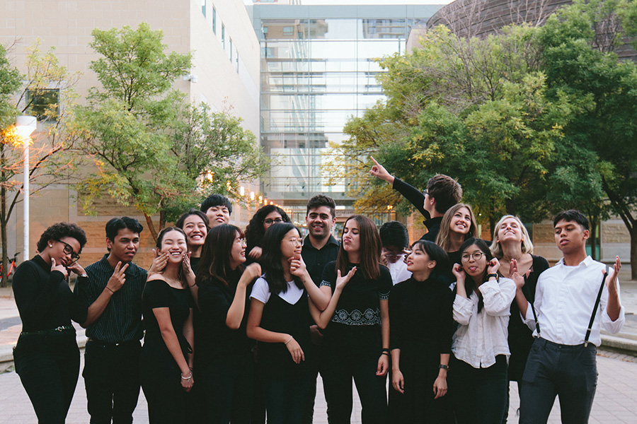 Group of students who are members of the American Institute of Architecture Students (AIAS)