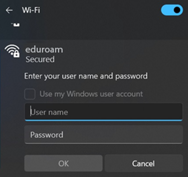 eduroam network login