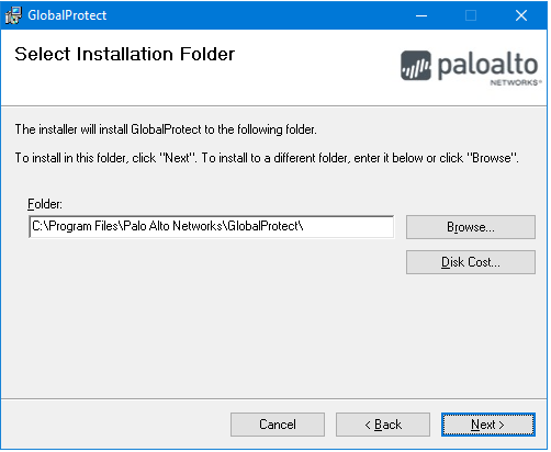 Prompt to Select Installation Folder