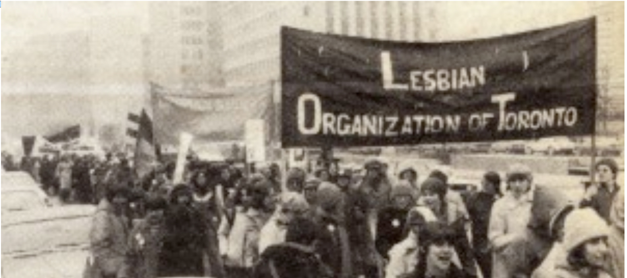 Photograph of a Lesbian Organization of Toronto march