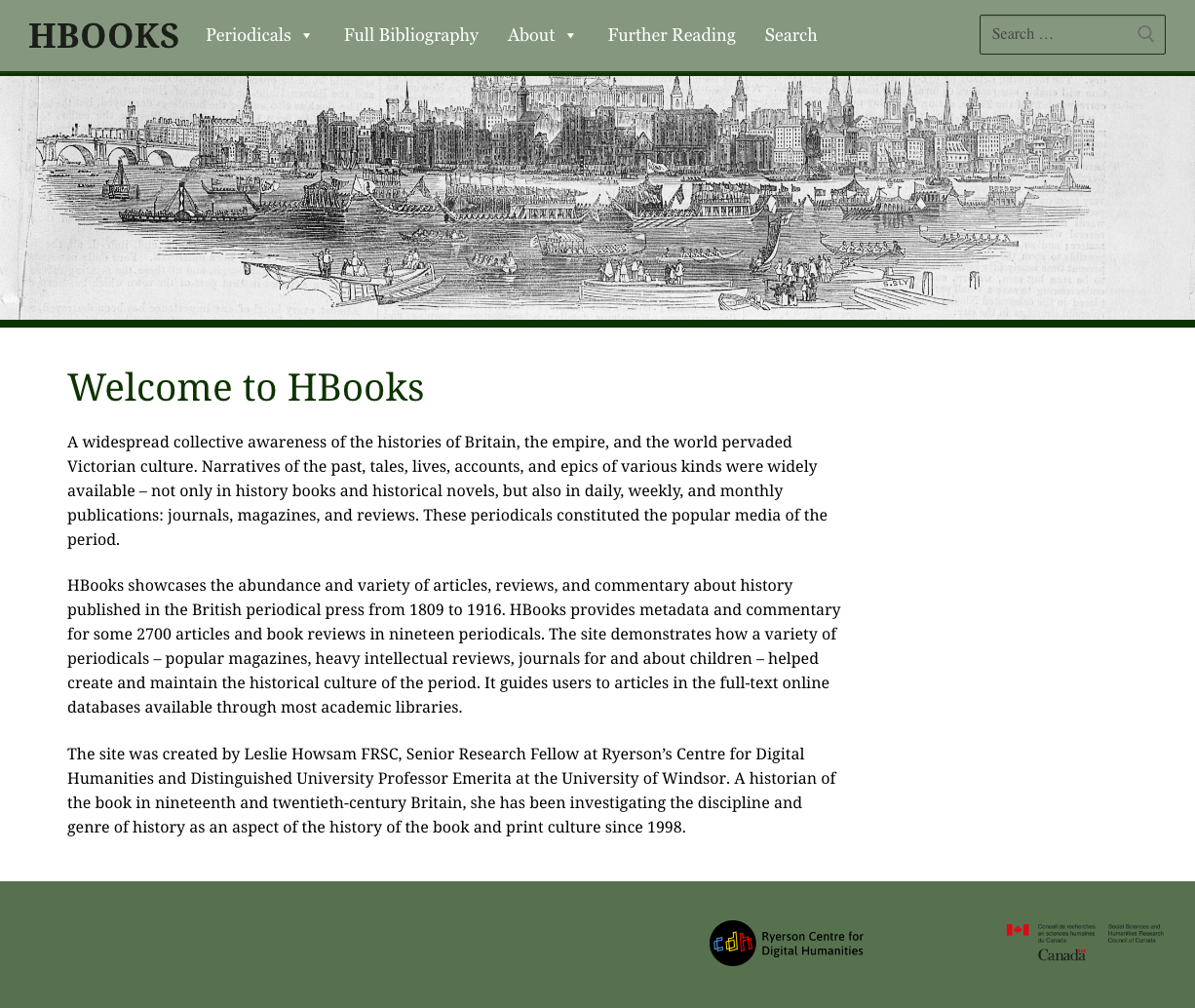 Screen Shot of HBooks Website
