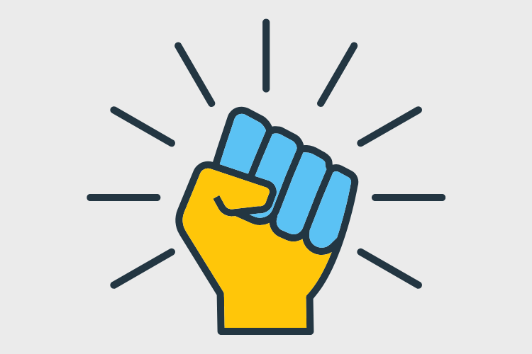 Icon of a raised fist