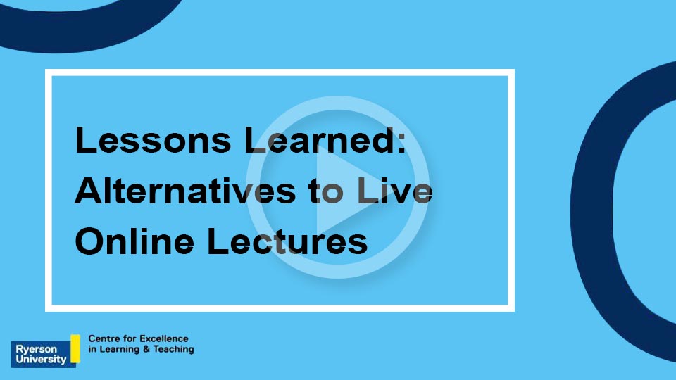 Lessons Learned: Alternatives to Live Online Lectures