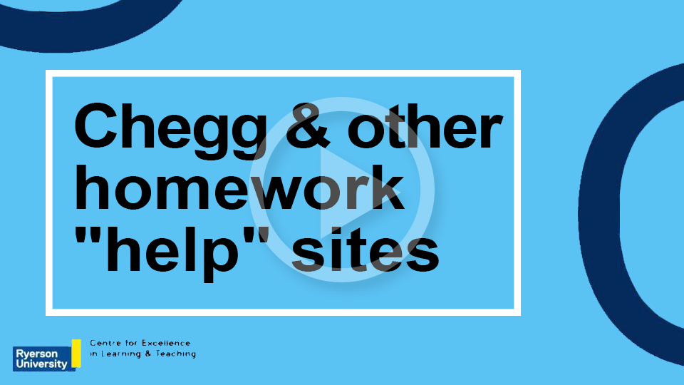 Chegg and other homework "help" sites