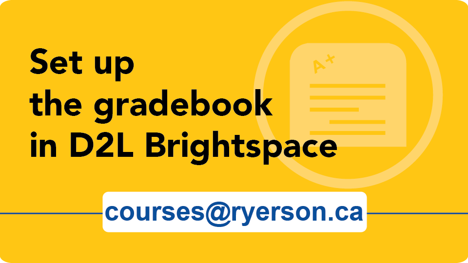Set up the gradebook in D2L Brightspace