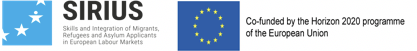Logo of SIRIUS and European Union logo