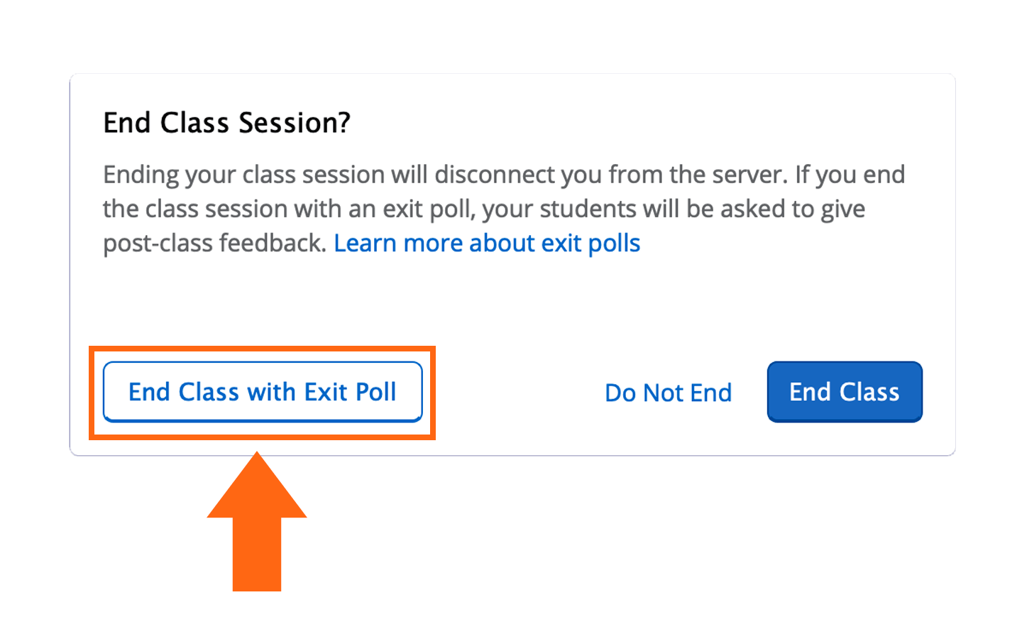 Ending the class with an exit poll