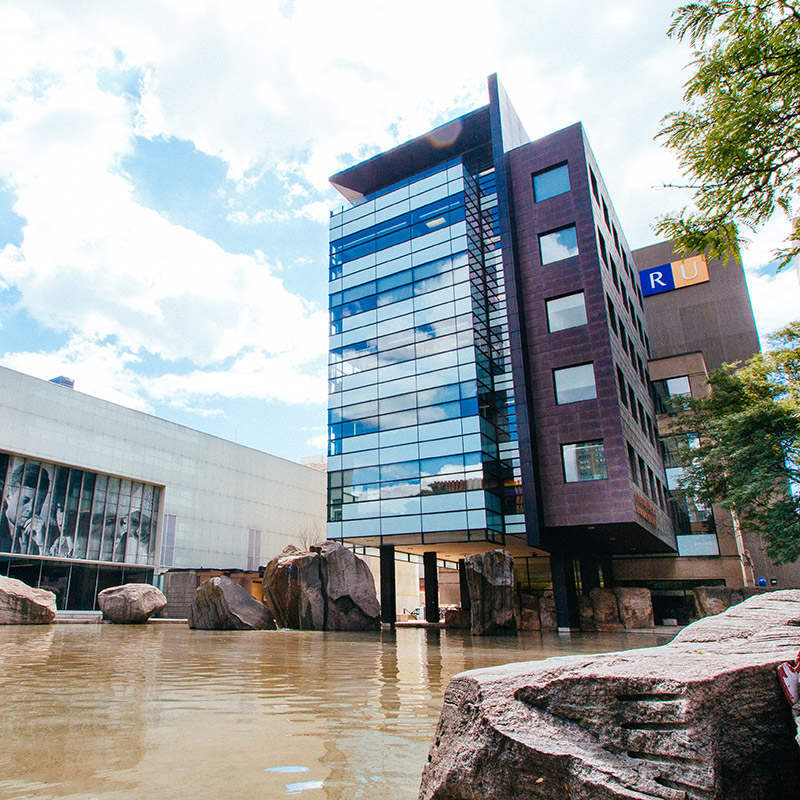 The G. Raymond Chang School of Continuing Education stands next to Lake Devo on the Ryerson campus