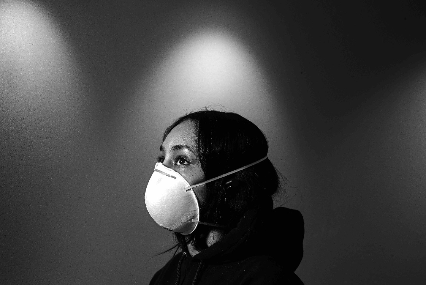 Student wearing a face mask