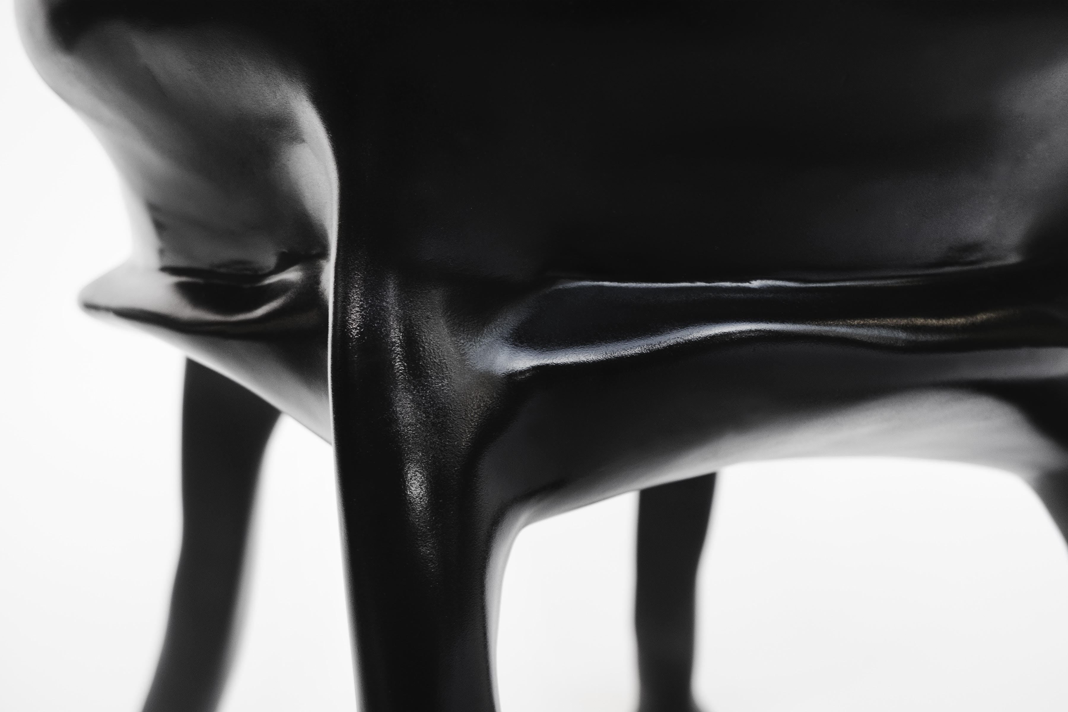 Close-up image of the surface texture of the chair. 