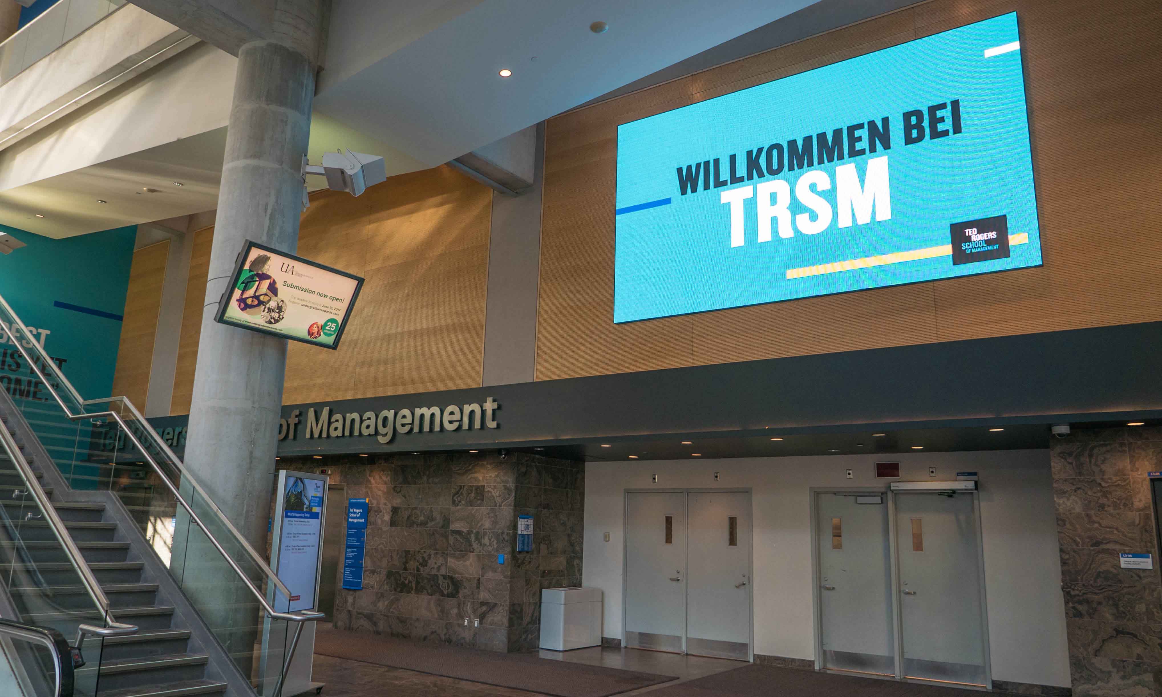TRSM entrance video wall