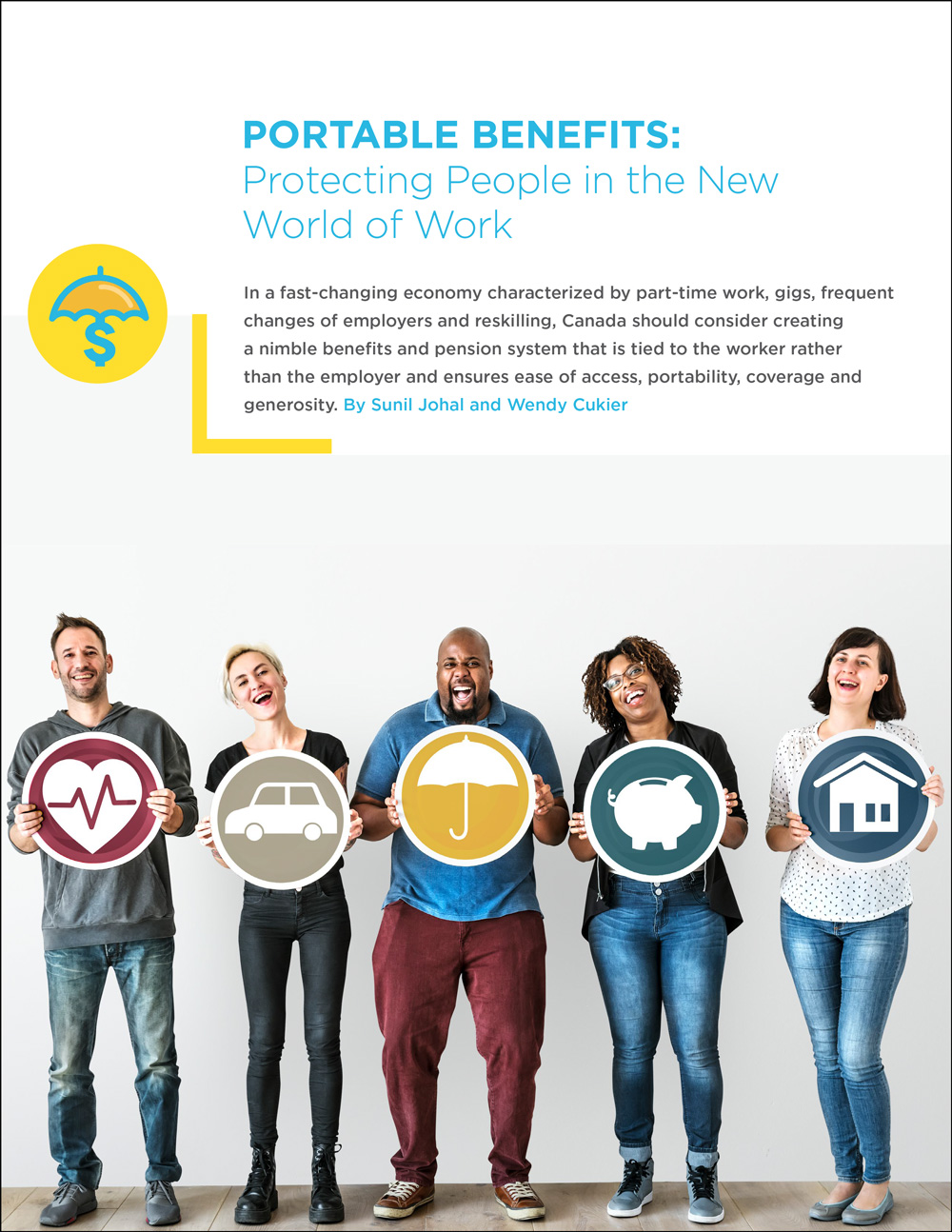report cover graphic with people