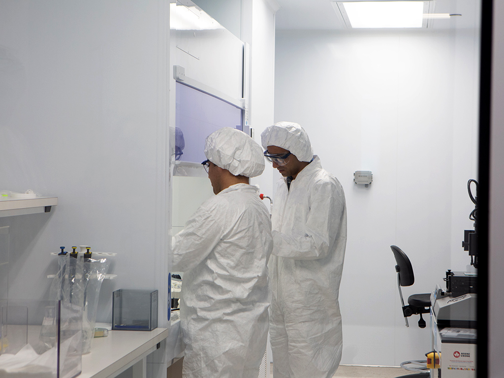 Researchers in the Microfabrication Lab