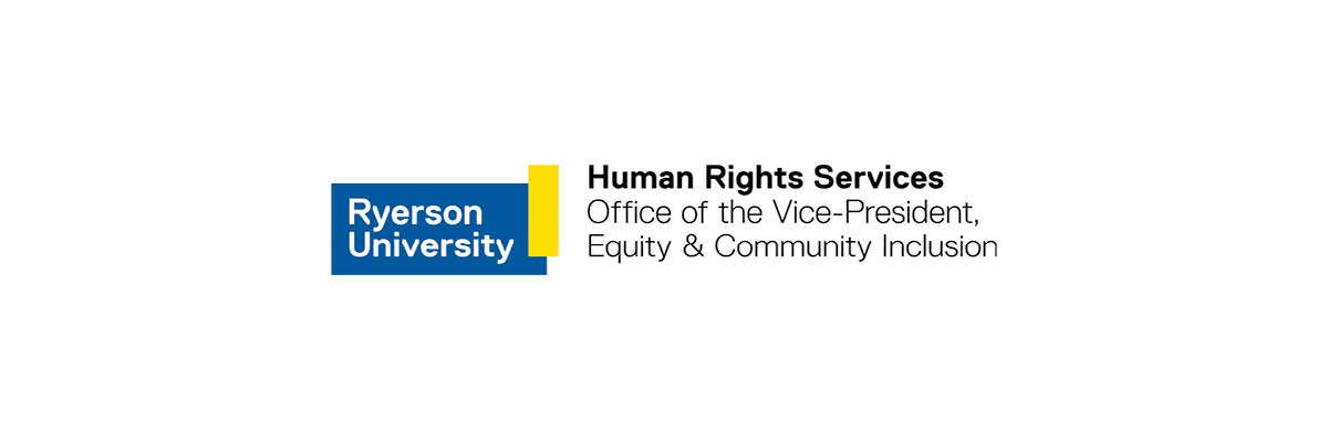 Ryerson University logo for Human Rights Services as part of the OVPECI