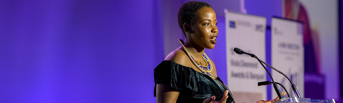 Ryerson student Susanne Nyaga at the 2018 Viola Desmond Awards