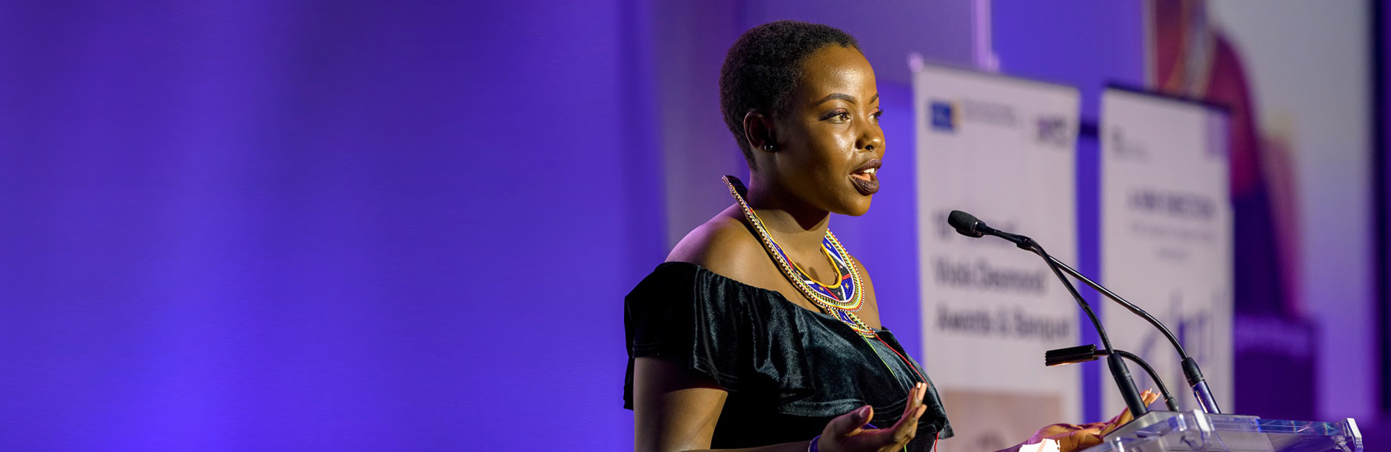 Ryerson student Susanne Nyaga at the 2018 Viola Desmond Awards