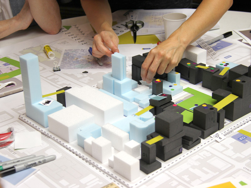 3D models help visualize options for the future during consultation events.