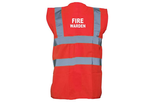 Red fire warden vest