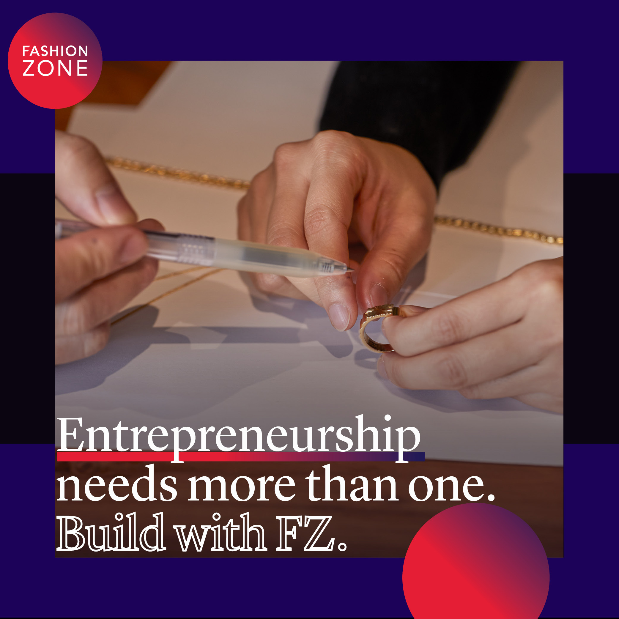 FZ Summer recruitment - quote "Entrepreneurship needs more than one."