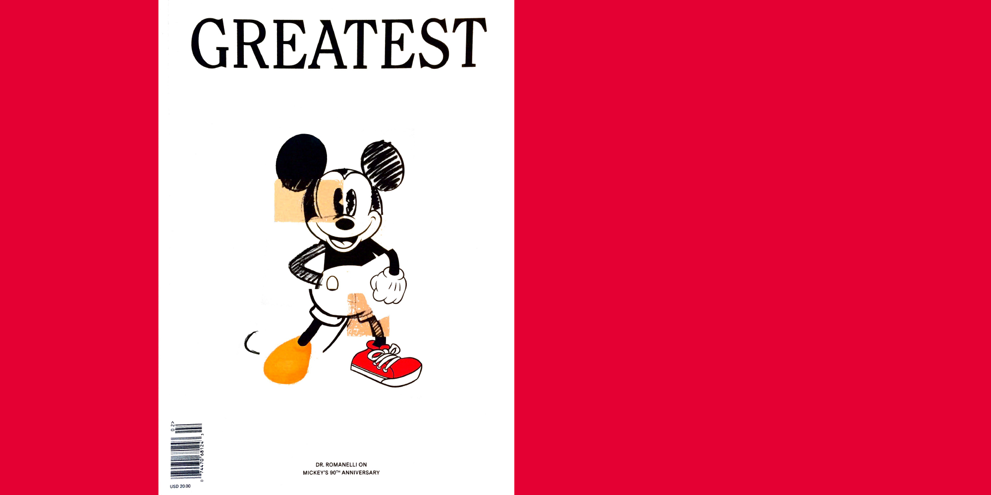 Magazine cover of the second issue of greatest magazine with a mickey mouse in the middle