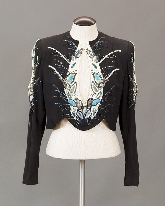 Embellished Silk Crepe Evening Jacket, late 1930s
