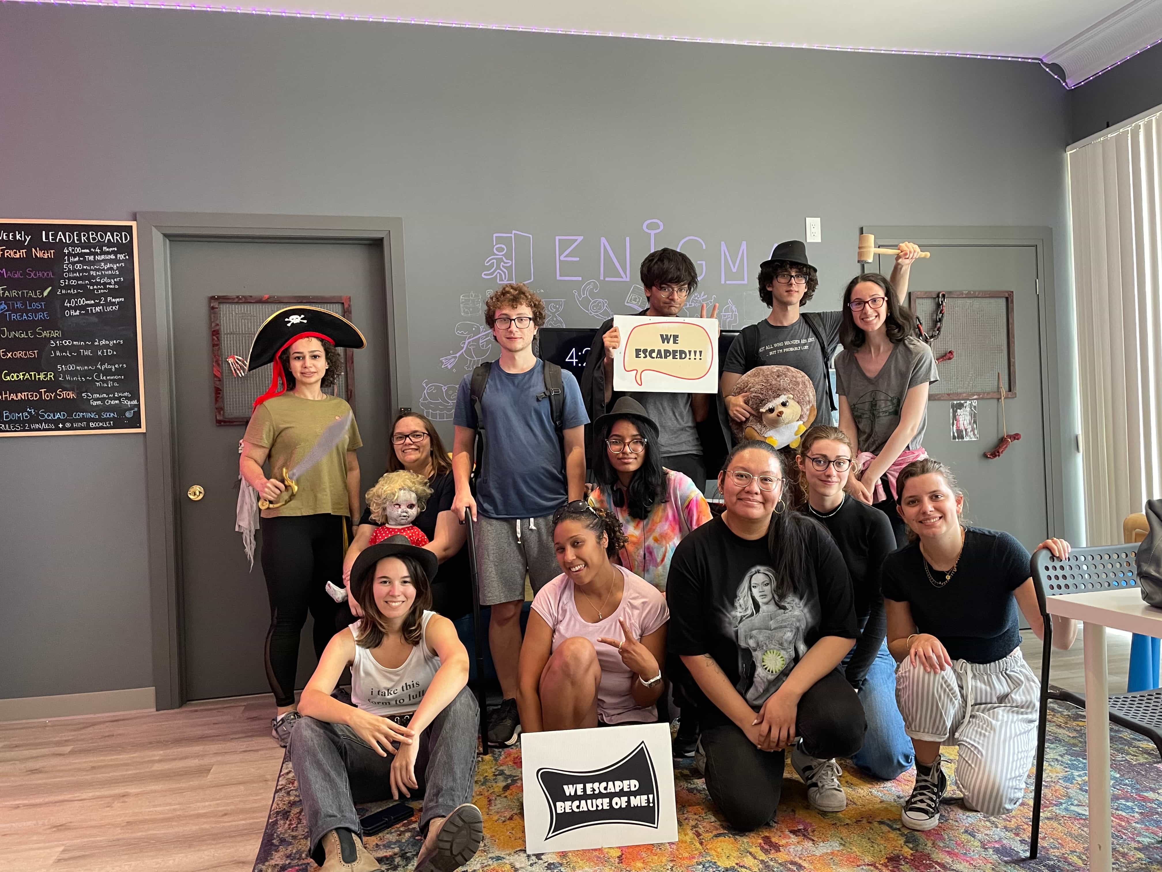 The Foucher group at Enigma Escape Room