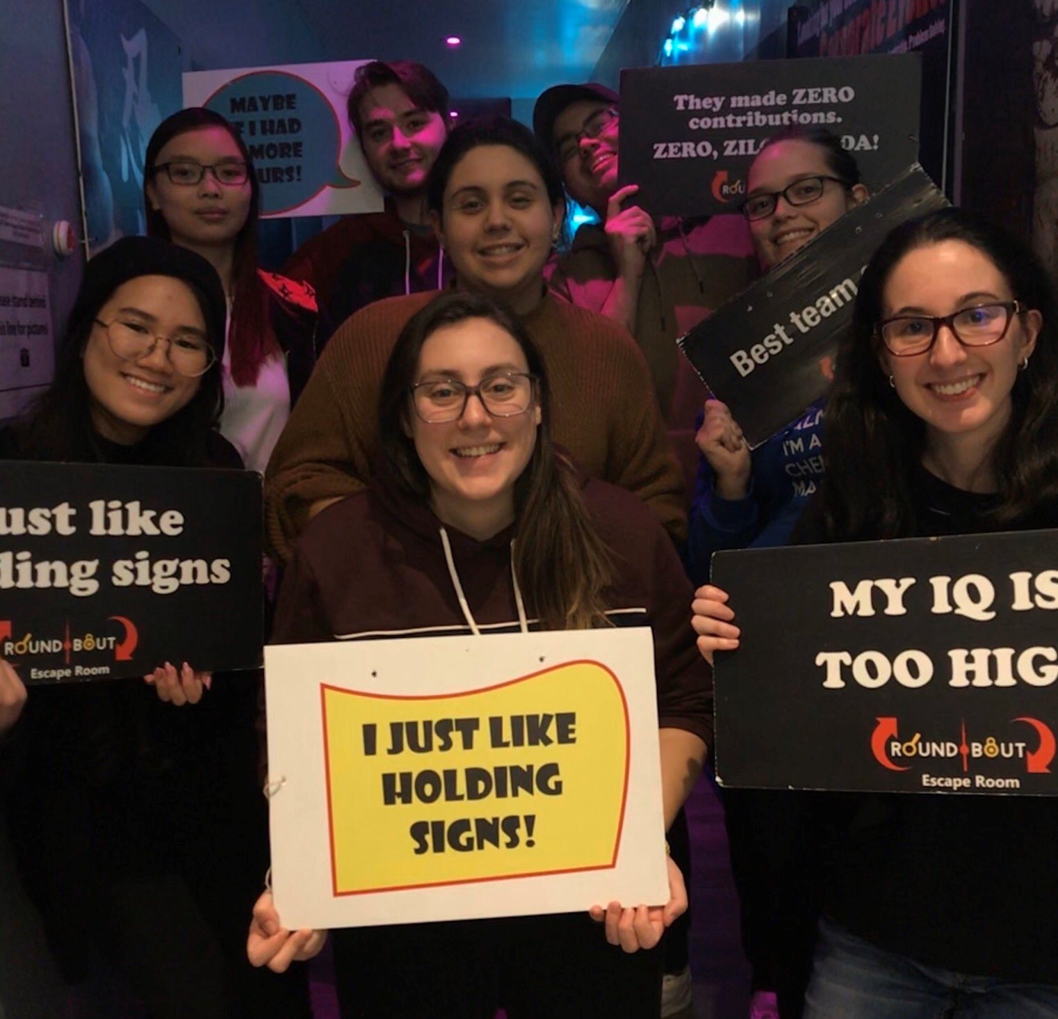 The Foucher, Gossage, Wylie, Adler & Impellizzeri Groups in an escape room
