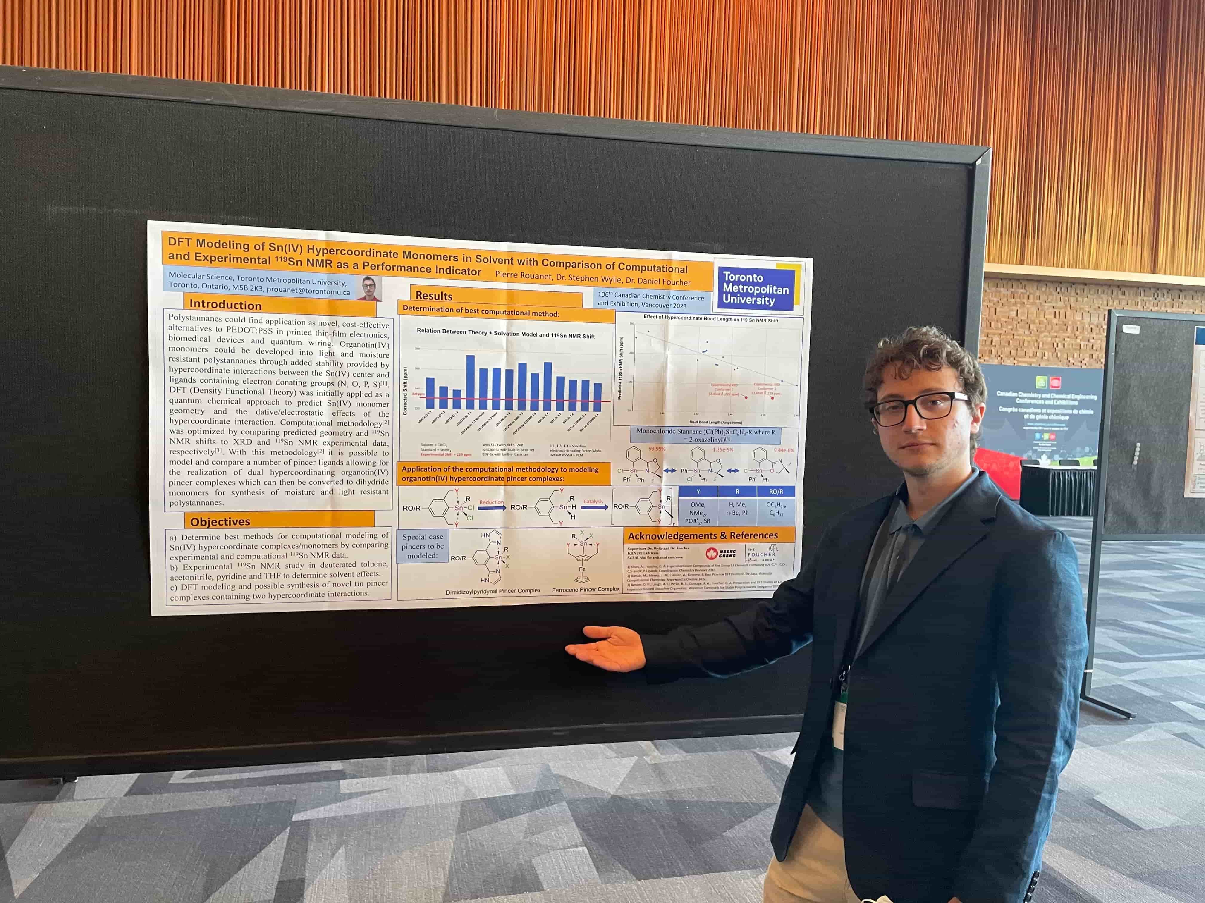 Pierre presenting his poster at the CSC in Vancouver