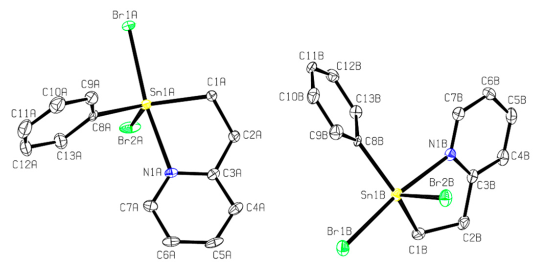 Crystal structure of two unique molecules of a pyridyl stannane
