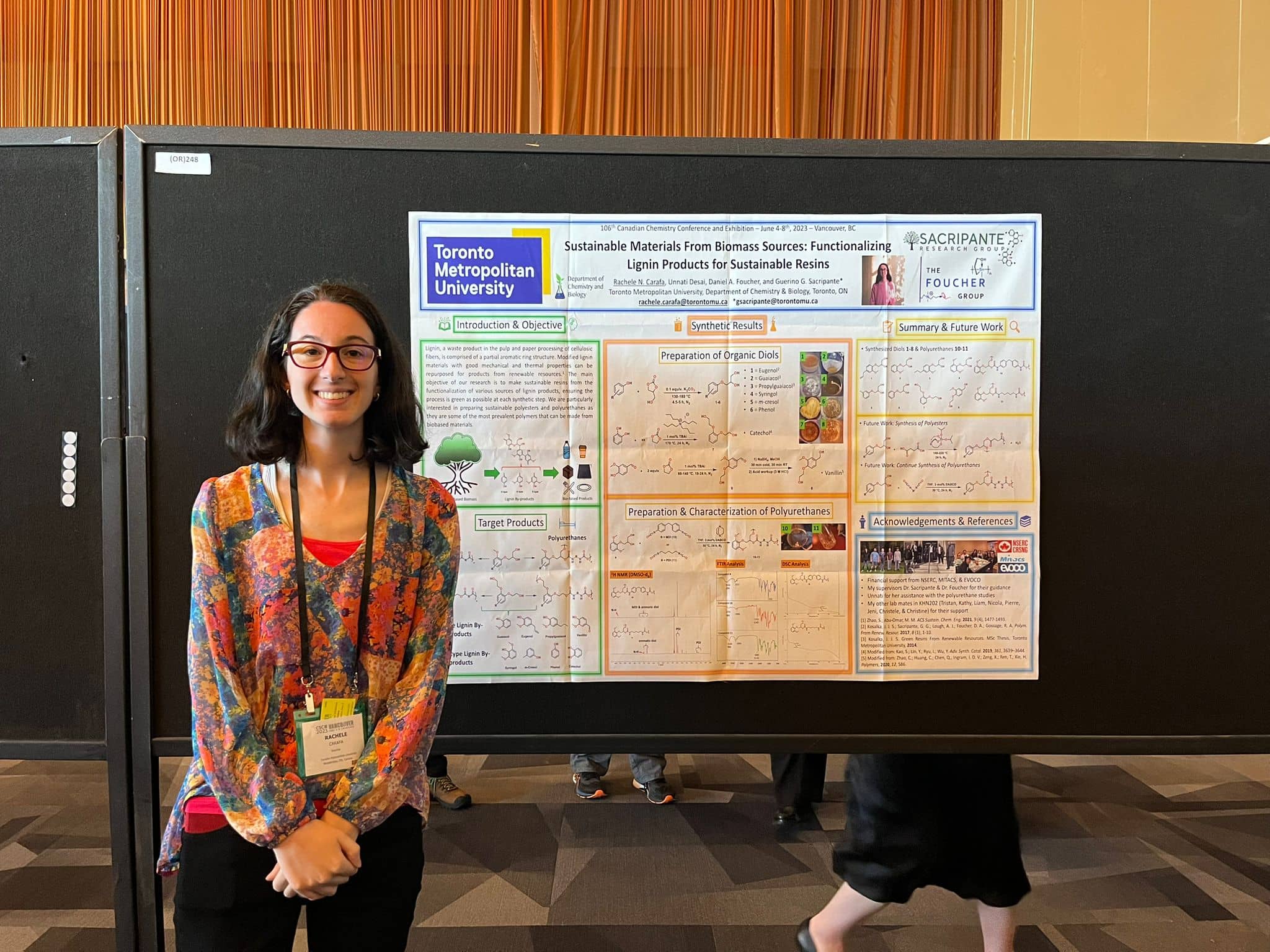 Rachele presenting her poster at the CSC in Vancouver