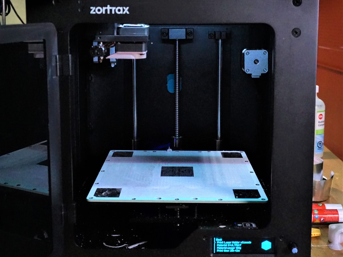 Inside a Zortrax M200 desktop 3D printer