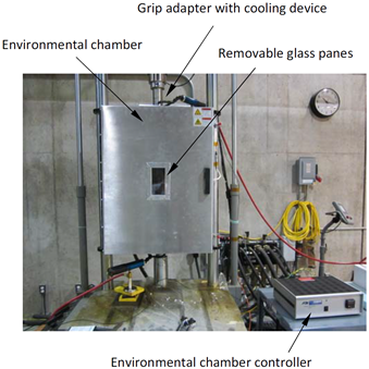 Environmental chamber and its controller installed on a MTS machine