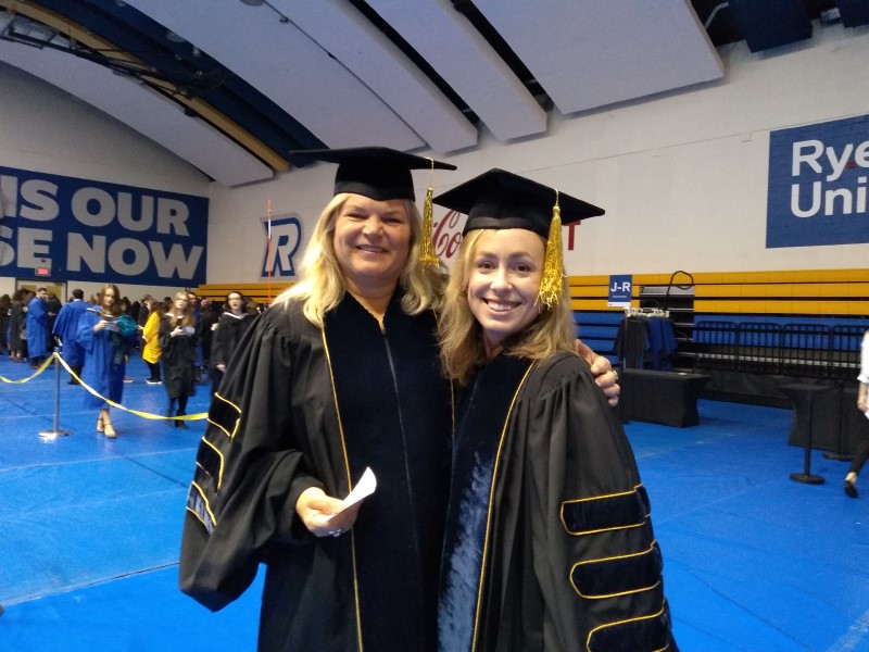 Dr. Emma Dunn & Dr. Donna Gall at Fall 2019 Graduation