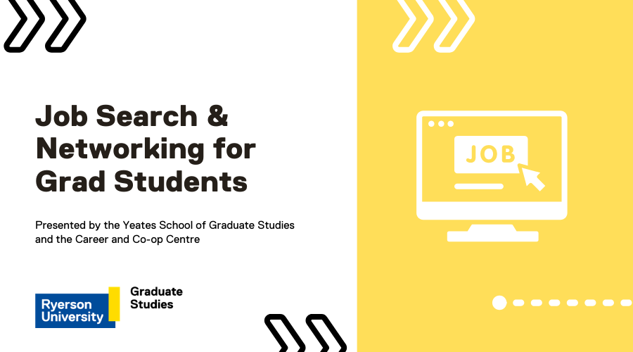 Job Search & Networking for Grad Students graphic
