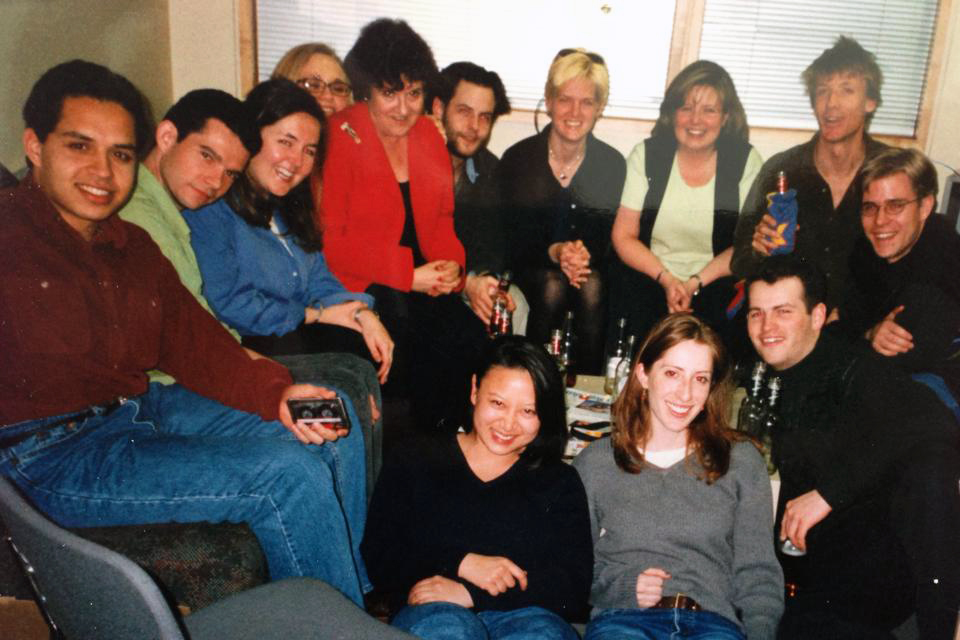 Angela Glover with the 1998 radio doc class. 