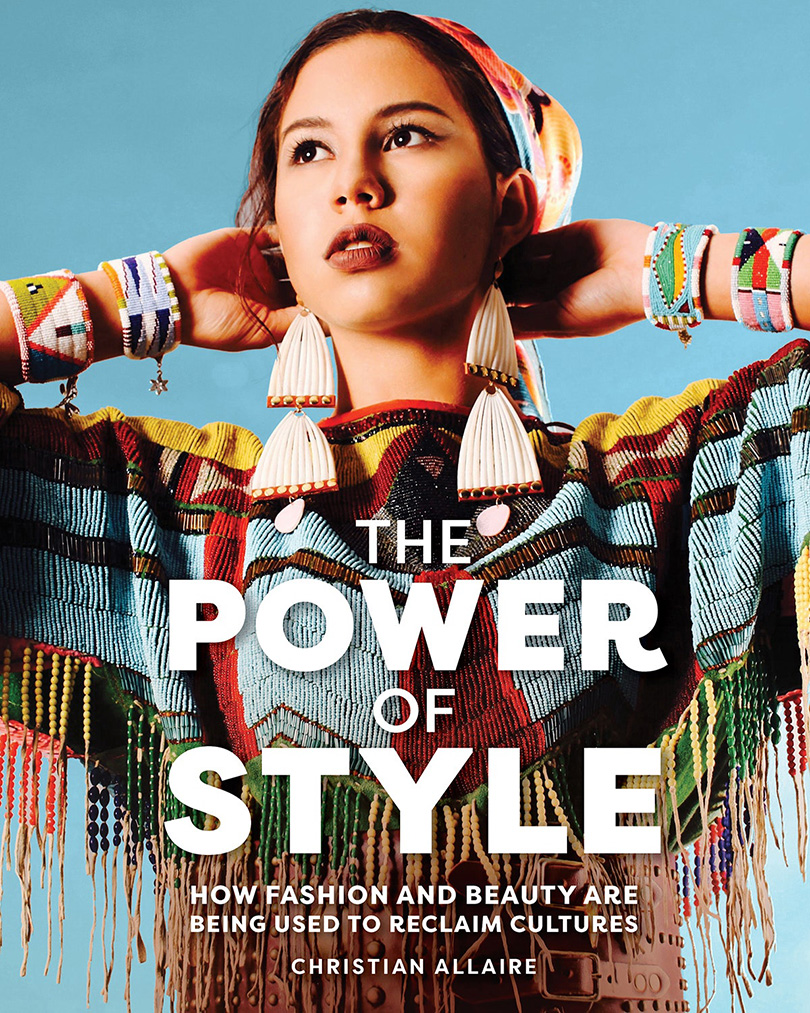 Cover for Christian Allaire's The Power of Style. A woman wearing traditional dress has her arms behind her head and is looking into the distance. 