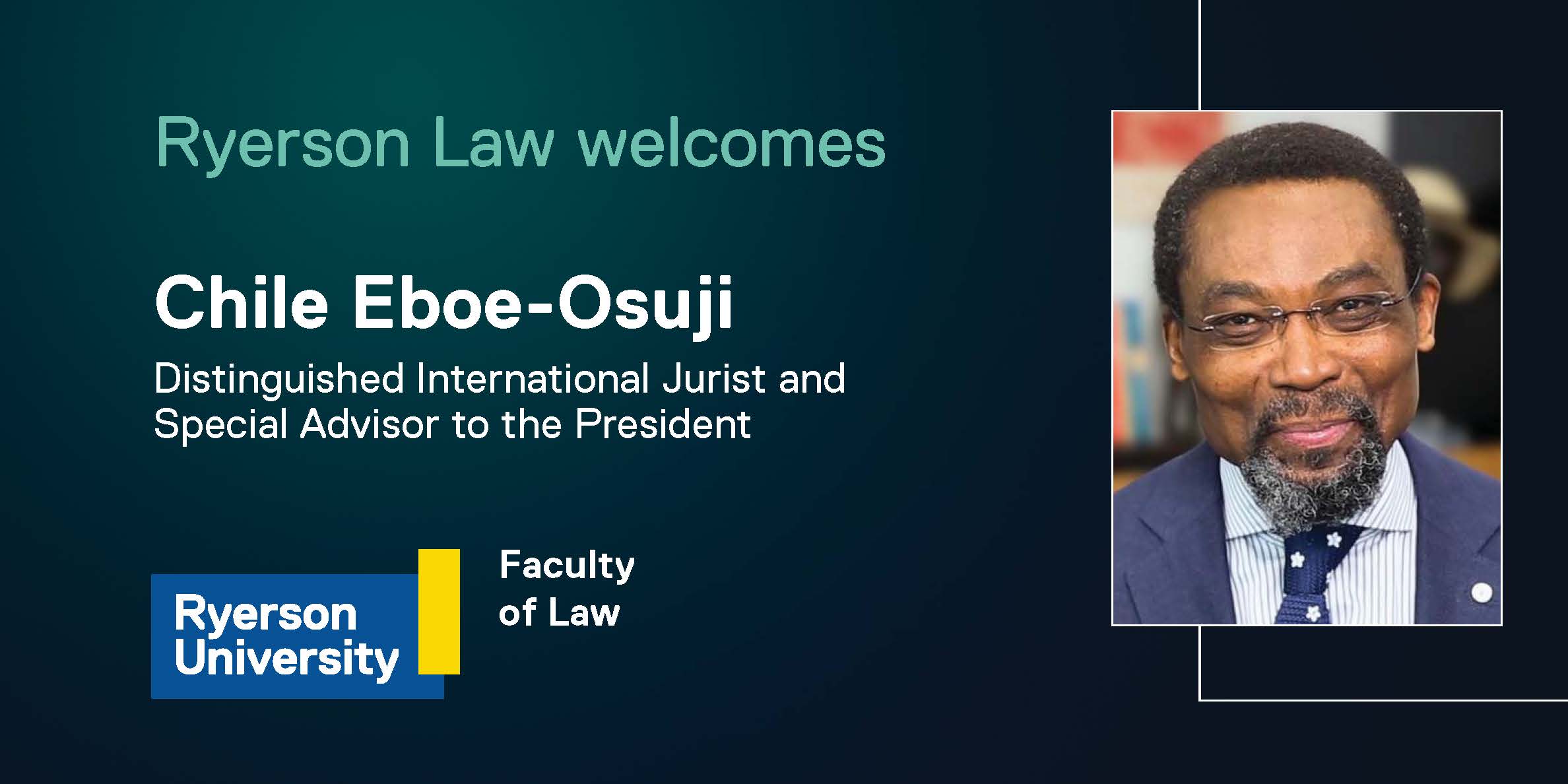 Ryerson Law Welcomes Dr. Chile Eboe-Osuji