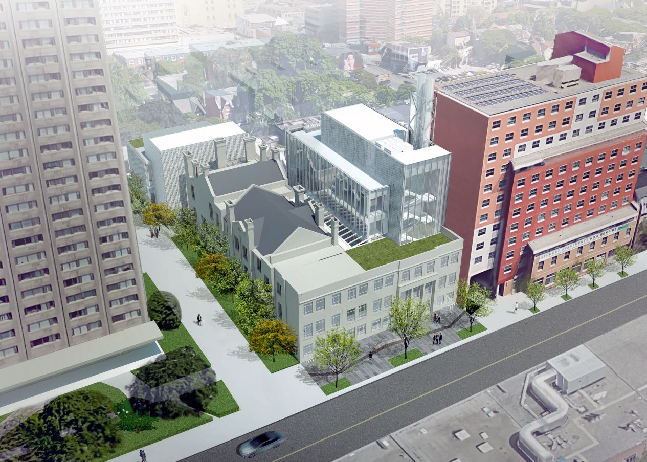 Architectural rendering shows an aerial view of the Centre for Urban Innovation at Ryerson University