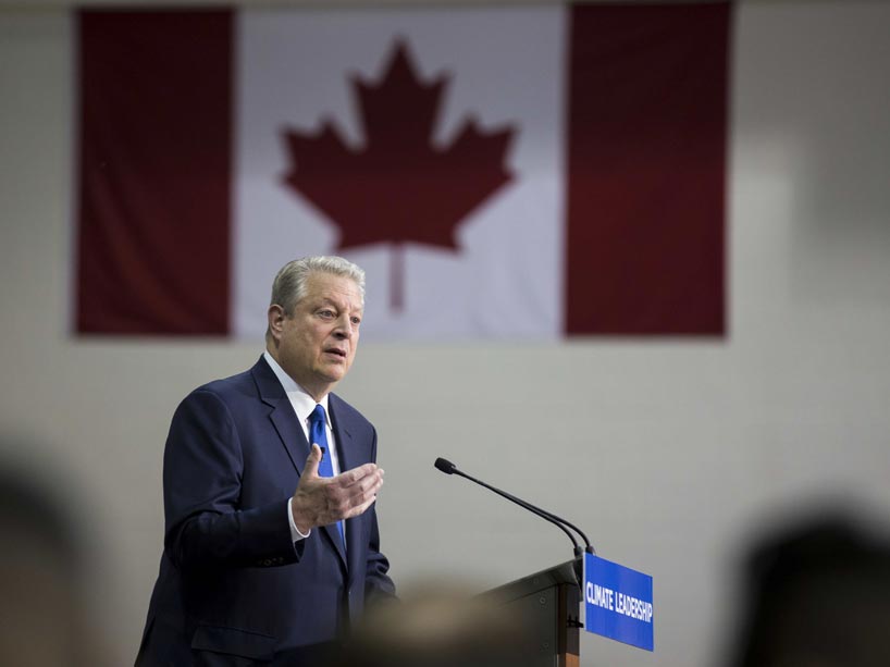 Al Gore visited Ryerson’s Mattamy Athletic Centre to talk about climate change