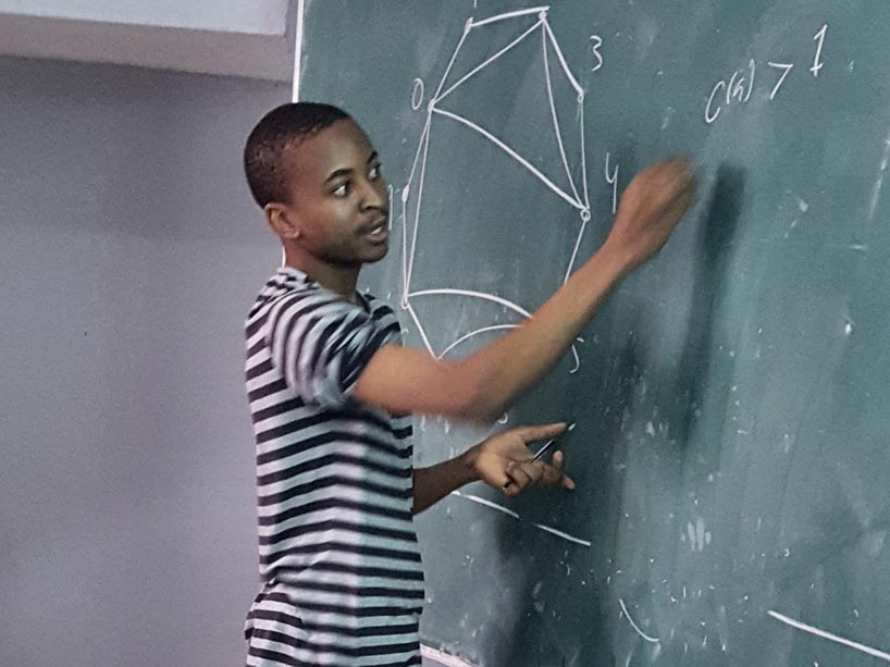 Mathematics professor Anthony Bonato taught his grad course in Cameroon