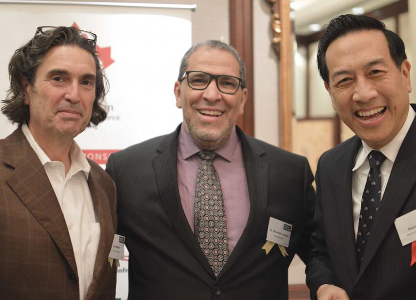 From left: Ian Mishkel, Mohamed Lachemi and Stephen Cho
