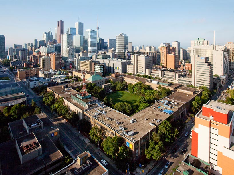 Aerial view of the Ryerson quad